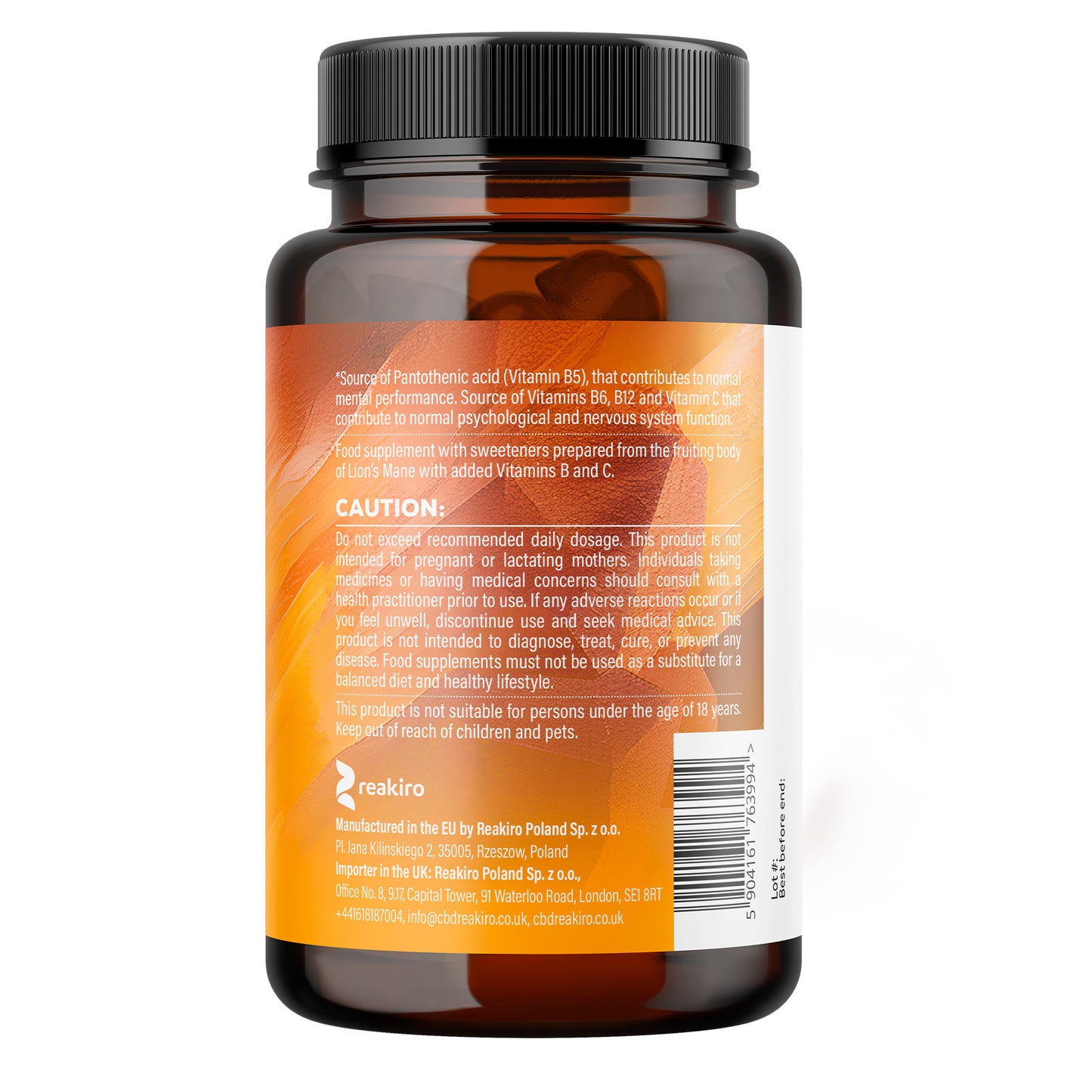 Lion's Mane Mushroom Gummies 60pcs - Berry Flavour