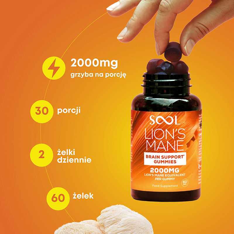 SOOL Lions Mane gummies 2000mg 60 gummies