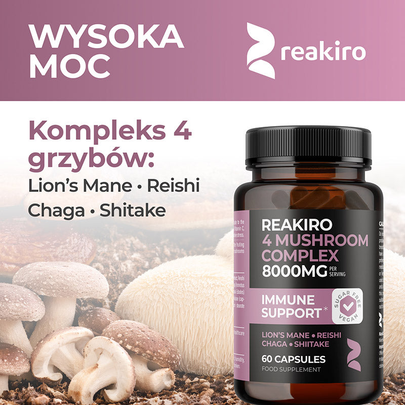 Reakiro 4 mushroom complex 8000mg
