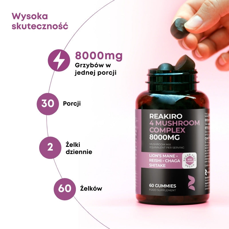 Reakiro 4 mushroom complex 8000mg