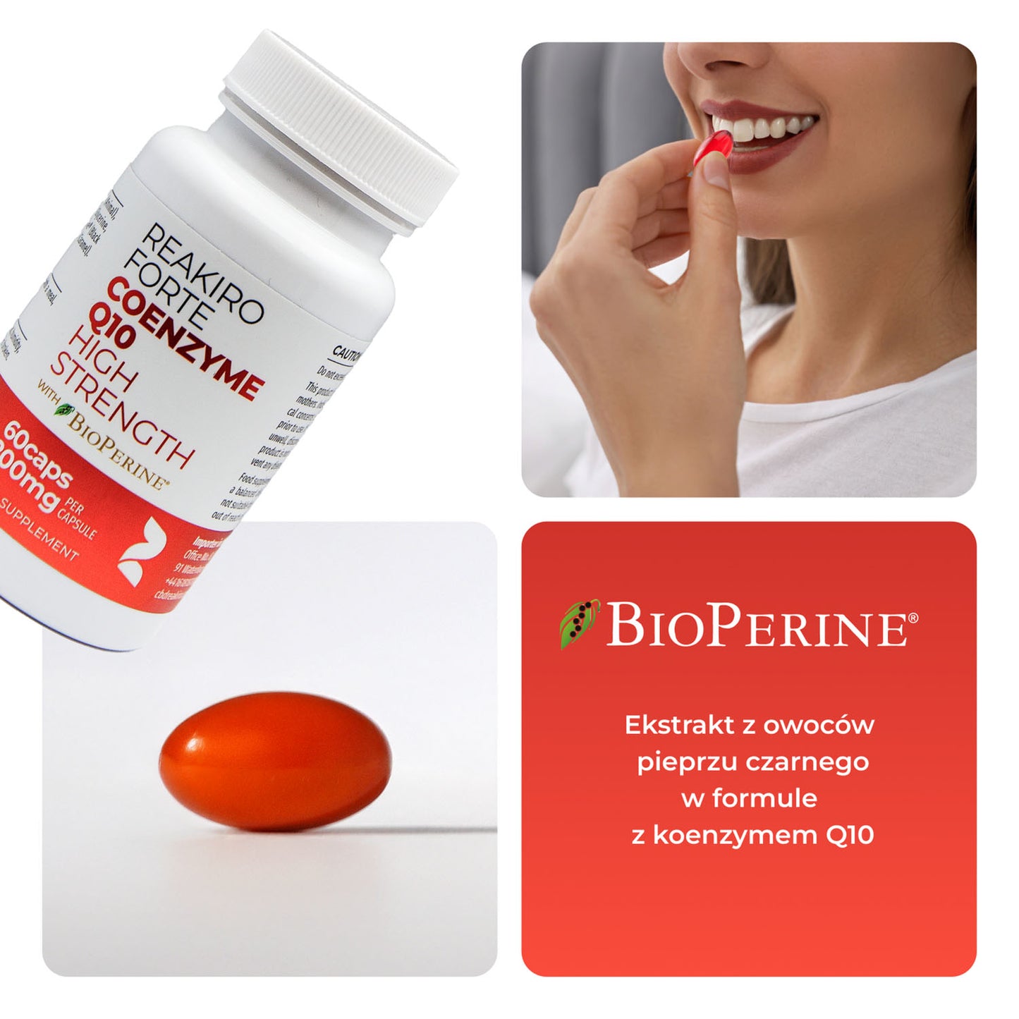 Reakiro Forte Coenzyme Q10 BioPerine
