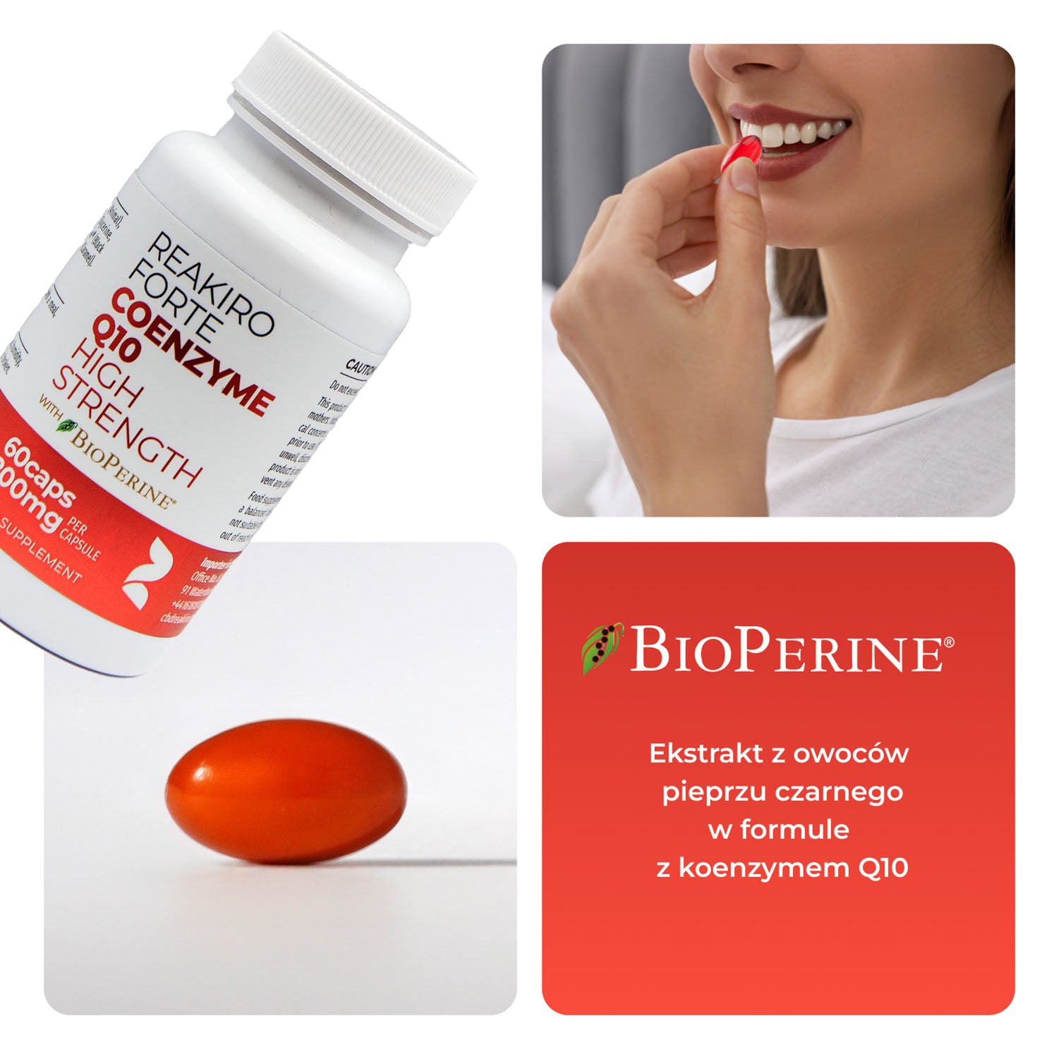 Reakiro Forte Coenzyme Q10 BioPerine