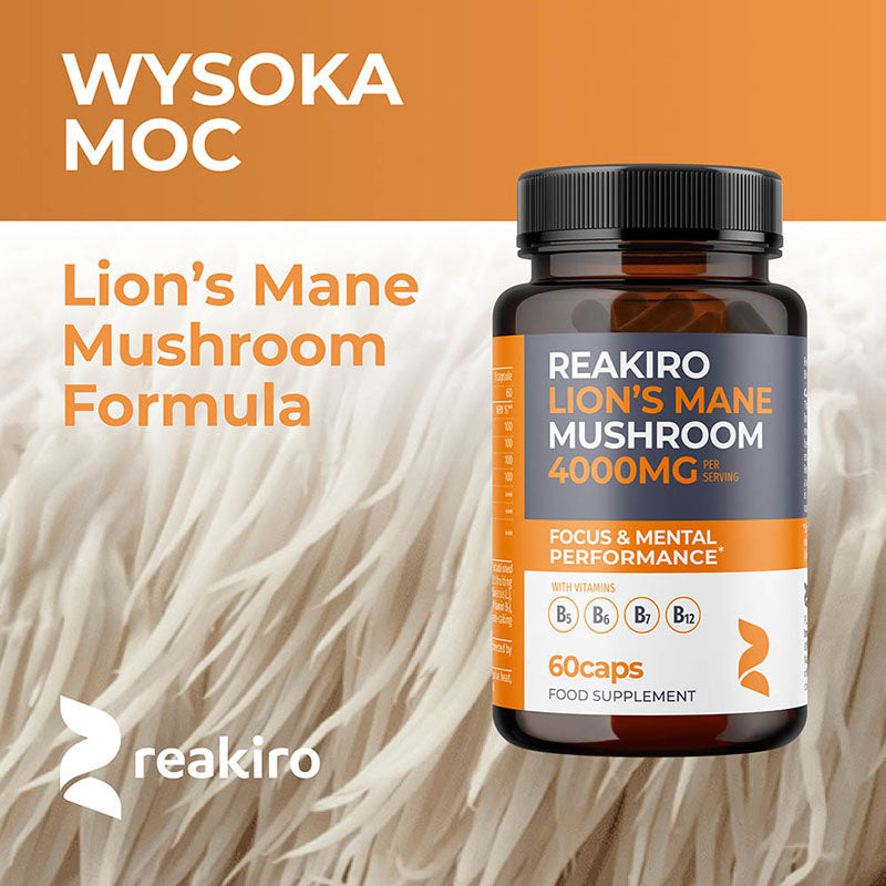 Lion's Mane Mushroom Capsules 4000mg 60pcs - Focus & Mental Performance