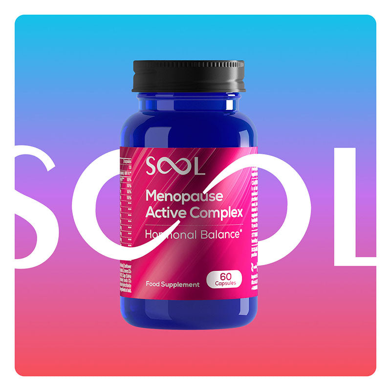 Bottle of SOOL Menopause Active Complex supplement 